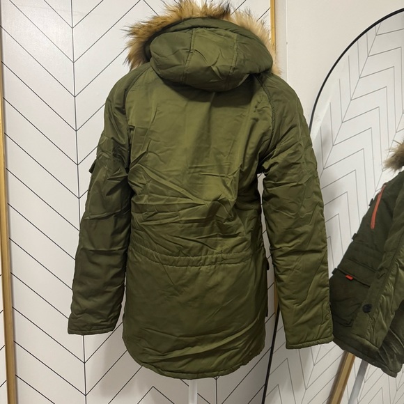 Ruosen green Parker jacket coat - Picture 3 of 13